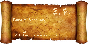 Benyo Vivien névjegykártya